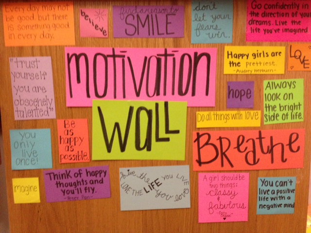 Example of a Motivational Wall I found on Pinterest.
